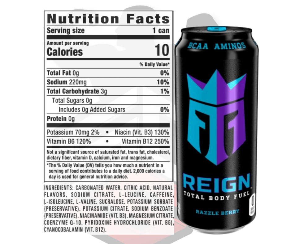 Nutritional Facts of Reign Energy Drink