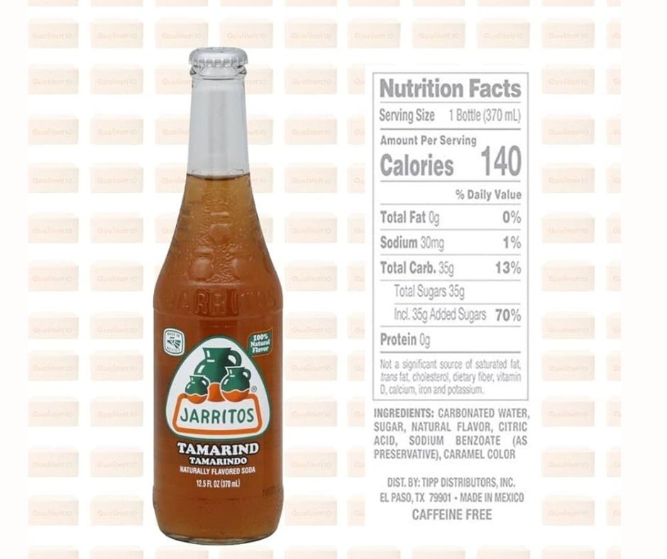 Nutritional facts Jarritos Alcohol Ingredients